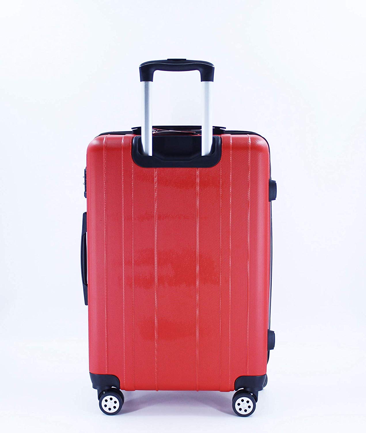 luggage travel trolley with 4 wheels 3 pieces set,red 8662